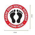 thumbnail image 3 of Social Distancing Floor Signs Decals [10 Pack]Stand Here Floor Stickers Social Distancing Sign Safety Signs for Businesses 6 feet Distance Floor Sign, 3 of 5