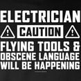 thumbnail image 3 of CafePress - Caution Electrician Long Sleeve T Shirt - Long Sleeve Dark T-Shirt, 3 of 4