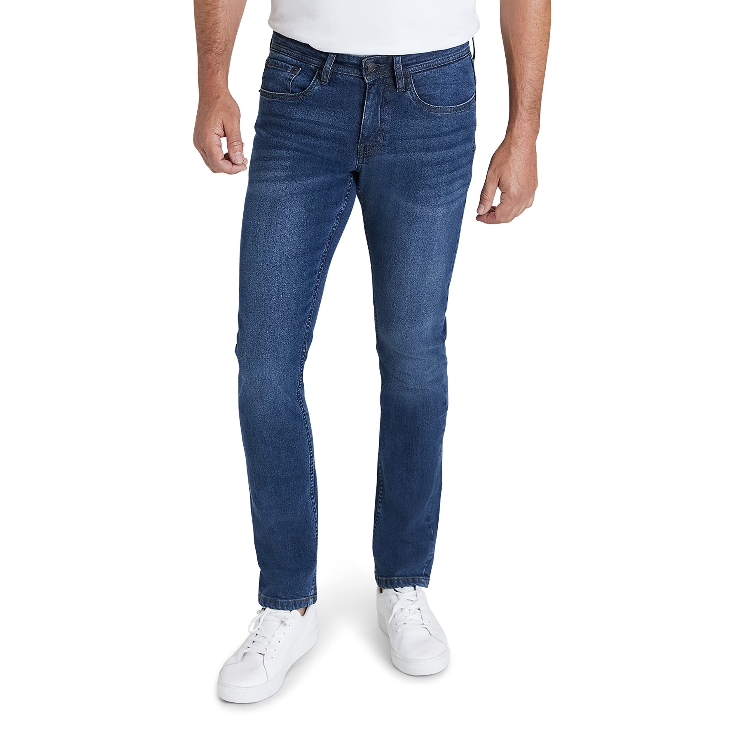 IZOD Denim Jeans for Men – Ultrasoft Straight Fit Stretch Performance ...