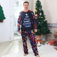 thumbnail image 2 of Family Christmas Pajamas Matching Sets, Navy Lights Christmas Tree Print Family Matching Christmas Pajamas Sets for Women, Men & Couples, 2 of 5