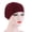 Wine, variant on WIZUTIZ Women's Muslim Headscarf Hat Base Headscarf Cap Hair Cover Headwrap Hats Women Crystal Linen Pleated Pile Hat Ladies Solid Muslim Cap Wrap Scarf Cap