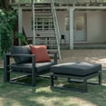 thumbnail image 2 of Outdoor Chair Seat Cushions 27 x 27 Thick Seat Cushion Garden Sofa Couch Cushions,Dark Grey,LEBENLIEBE brand, 2 of 5