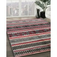 thumbnail image 3 of Ahgly Company Machine Washable Indoor Square Industrial Modern Silver Pink Area Rugs, 5' Square, 3 of 7