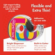 Dowling Magnets Adhesive Extra Thin Magnetic Tape with Dispenser, 3/4 Inch x 25 Feet