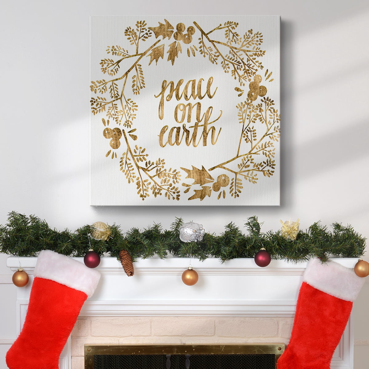 Golden Christmas II- Gallery Wrapped Canvas