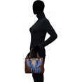 thumbnail image 4 of Anna by Anuschka Women's Hand Painted Genuine Leather Twin Zippered Crossbody - African Elephant, 4 of 5