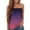 Purple, variant on Spaghetti Strap Tank Top with Built in Bra Long Strapless Holiday Top Tanks Loose Vacation Sleeveless Casual Shirt Blouse Gradient Bandeau Tank Summer Top Tanks and Camis