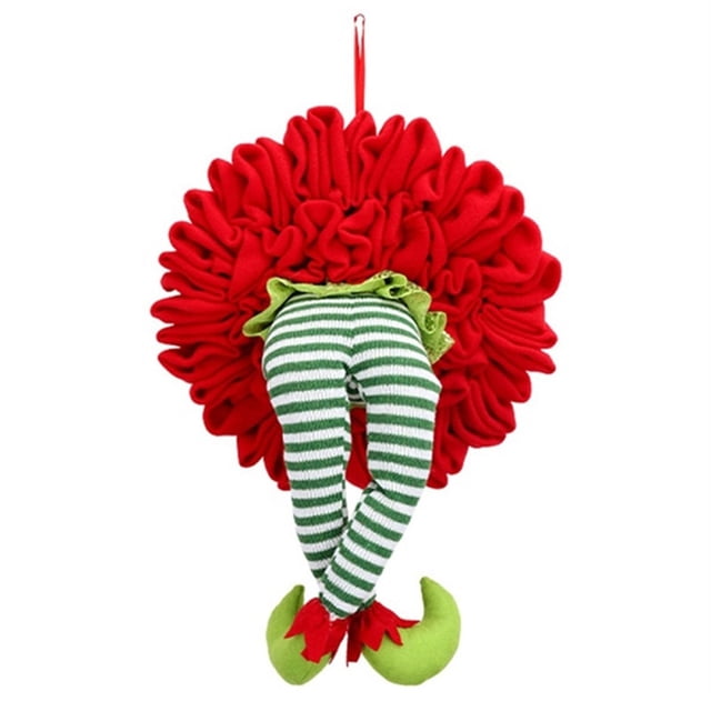 Pierna De Duende Navideño Decoraciones Navideñas Decoración De Corona De Ladrón Navideño Para Colgar En Ventanas O Puertas Yuarrent HA042686-02