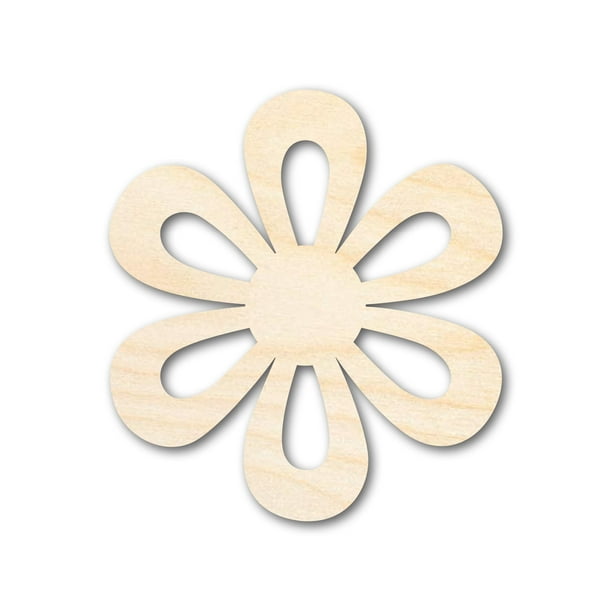 Unfinished Wood Daisy Shape Flower Craft up to 36" DIY 7" / 1/2
