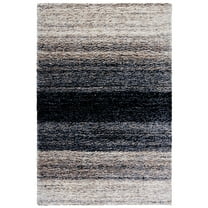 SAFAVIEH Berber Lavonne Abstract Shag Area Rug, 5'5" x 7'7", Grey/Charcoal