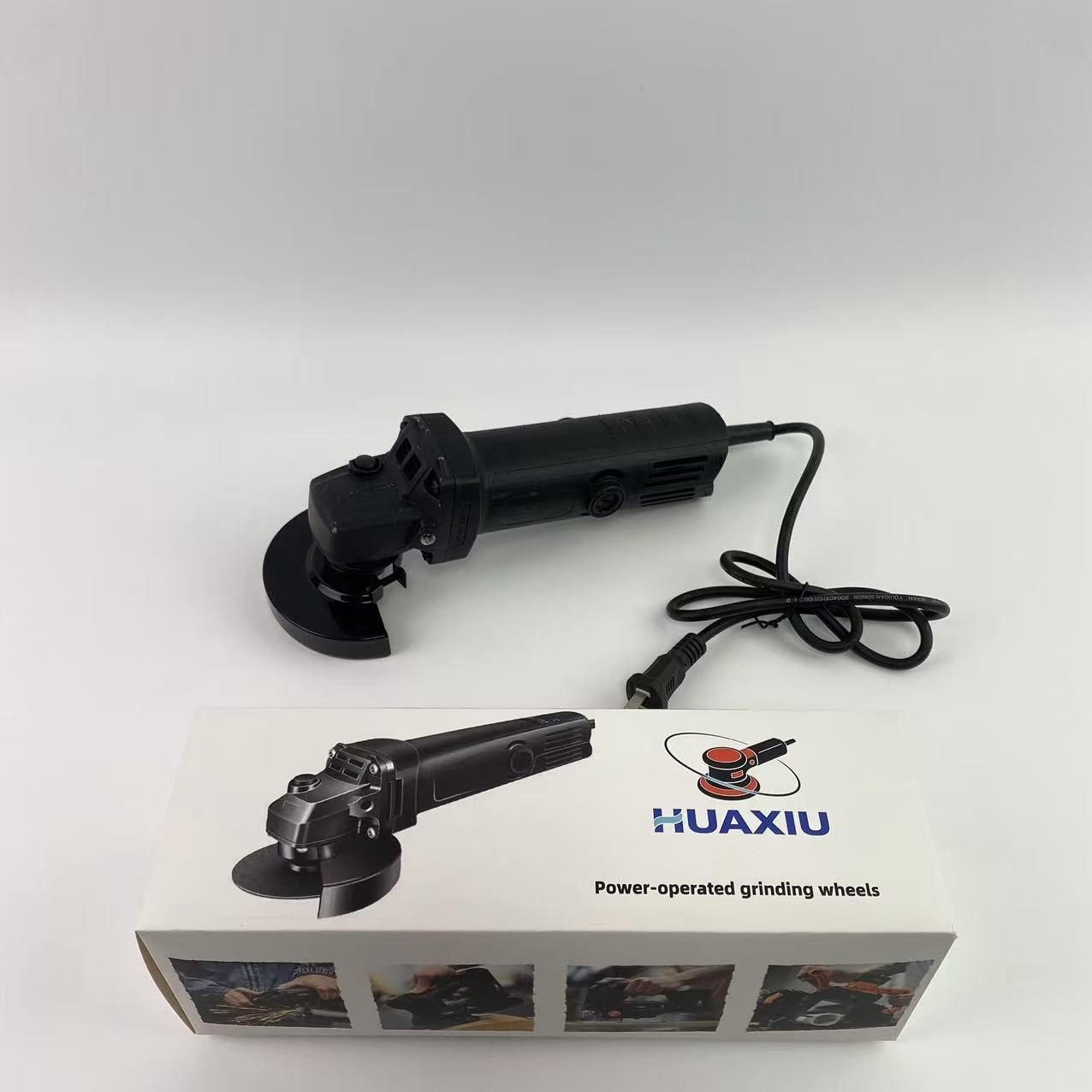 HUAXIU Power-operated grinding wheels ,Variable-Speed Angle Grinder with Paddle Switch, Black
