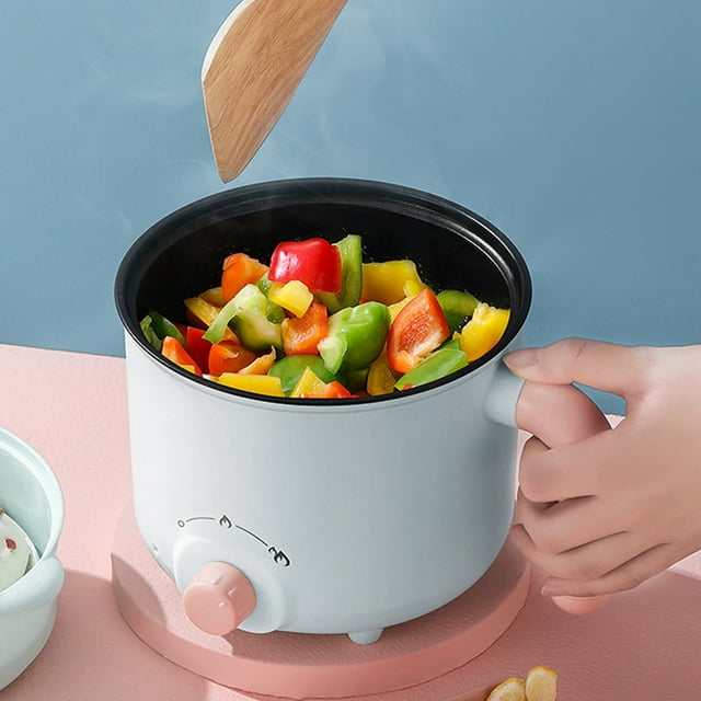 Hot Pot Electric, Portable Non Stick Frying Pan with Rapid Heating Auto Power Outage Protection Anti Dry Burning Mini Electric Pot for Noodle Egg, Fried