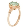 thumbnail image 2 of 10k Yellow Gold Vintage Style Genuine Oval Green Amethyst and Diamond Halo Ring, 2 of 5