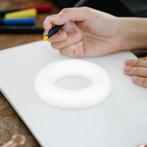 AURARMLET White Foam Circles Cuttable Craft Foam Sheets for Projects and Art Supplies