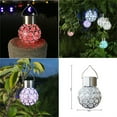 thumbnail image 2 of Bexikou 4 Pack Hanging Solar Lights Outdoor, Decorative Ball Lights Waterproof Solar Lanterns with Handle for Garden, Walkway, Tree, or Holiday Decoration - Color Changing, 2 of 8