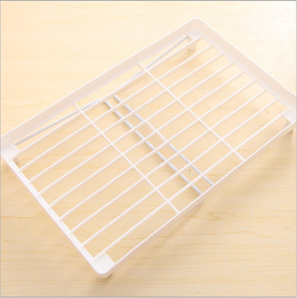 Folding Kitchen Shelf Storage Rack Metal Legs Plastic Top Storage Rack