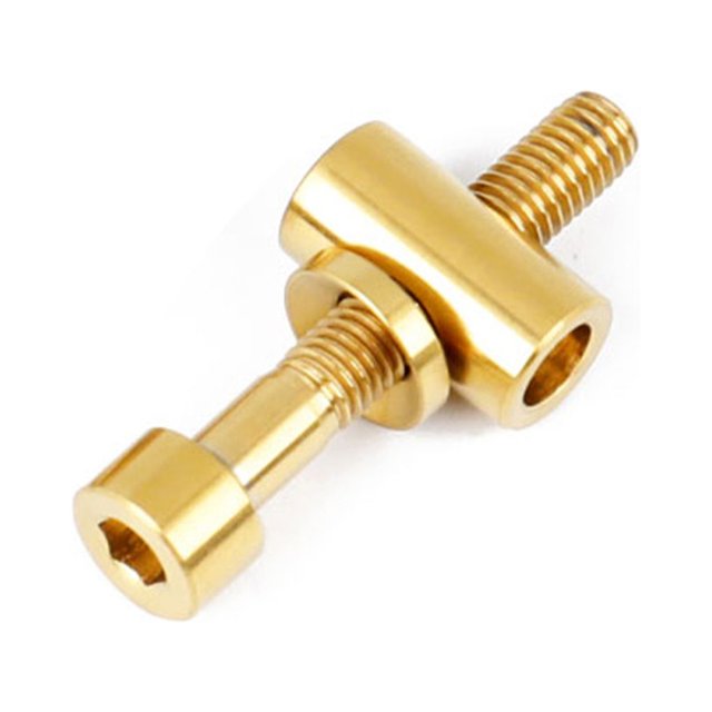 QualitChoice Alloy Seat Post Fixing Portable Detachable Anti-rust Screws Outdoor Sports Cycling Replacing Parts Gold M5x30 1Set