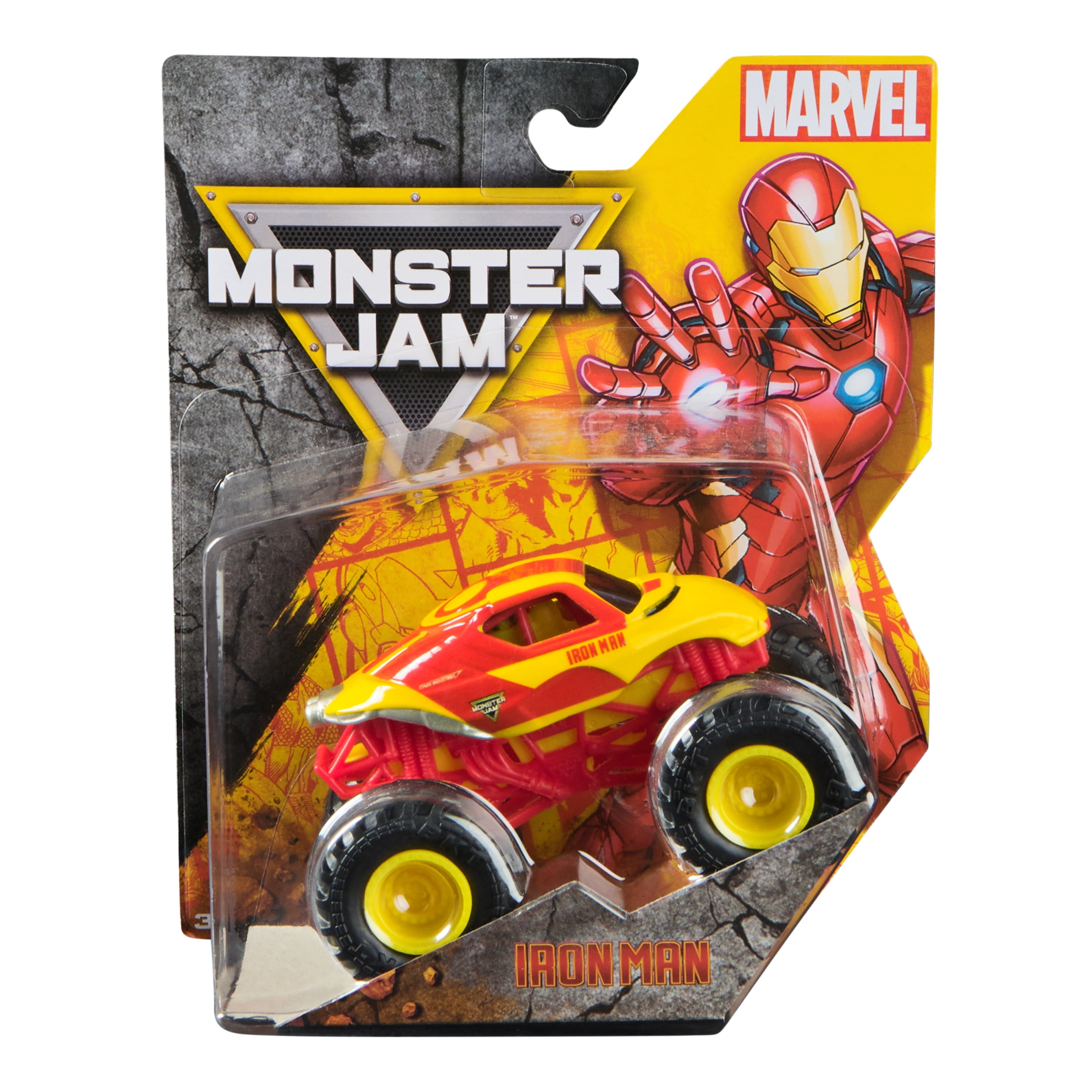 Monster Jam, Marvel Official Iron Man Monster Truck, Die-Cast Vehicle, 1:64 Scale, Super Hero Kids Toys for Boys Ages 3 and up