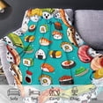 thumbnail image 3 of Yibo for Kids Funny Cartoon YiboFood Flannel Blanket Soft Cozy Bed Blanket for Boys Girls Adults Colorful Lightweight Blanket for Home Decor, Couch, Sofa, Travel, Camping, 3 of 7