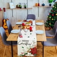 thumbnail image 6 of Merry Christmas Winter Table Runner, 13x72 inch Red Floral Holly Berry Vintage Xmas Seasonal Holiday Kitchen Dining Table Runners for Home Indoor Mantel Party Farmhouse Decoration, 6 of 7