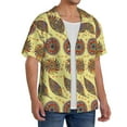 thumbnail image 2 of Balery Bohemia Camisa Casual de Manga Corta con Botones para Hombre, Texturizada, Estilo Cubano, para Playa, Verano-Small, 2 of 5