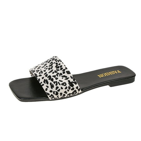 

House Slippers For Women Fashion Summer Women Slippers Flat Open Toe Floral Lightweight Casual Comfortable