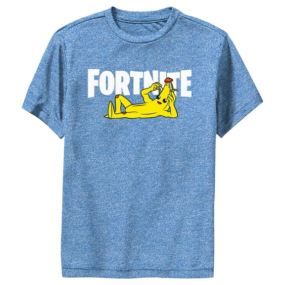 Boy's Fortnite Peel Yourself Logo Performance Graphic Tee Royal Blue Heather Large