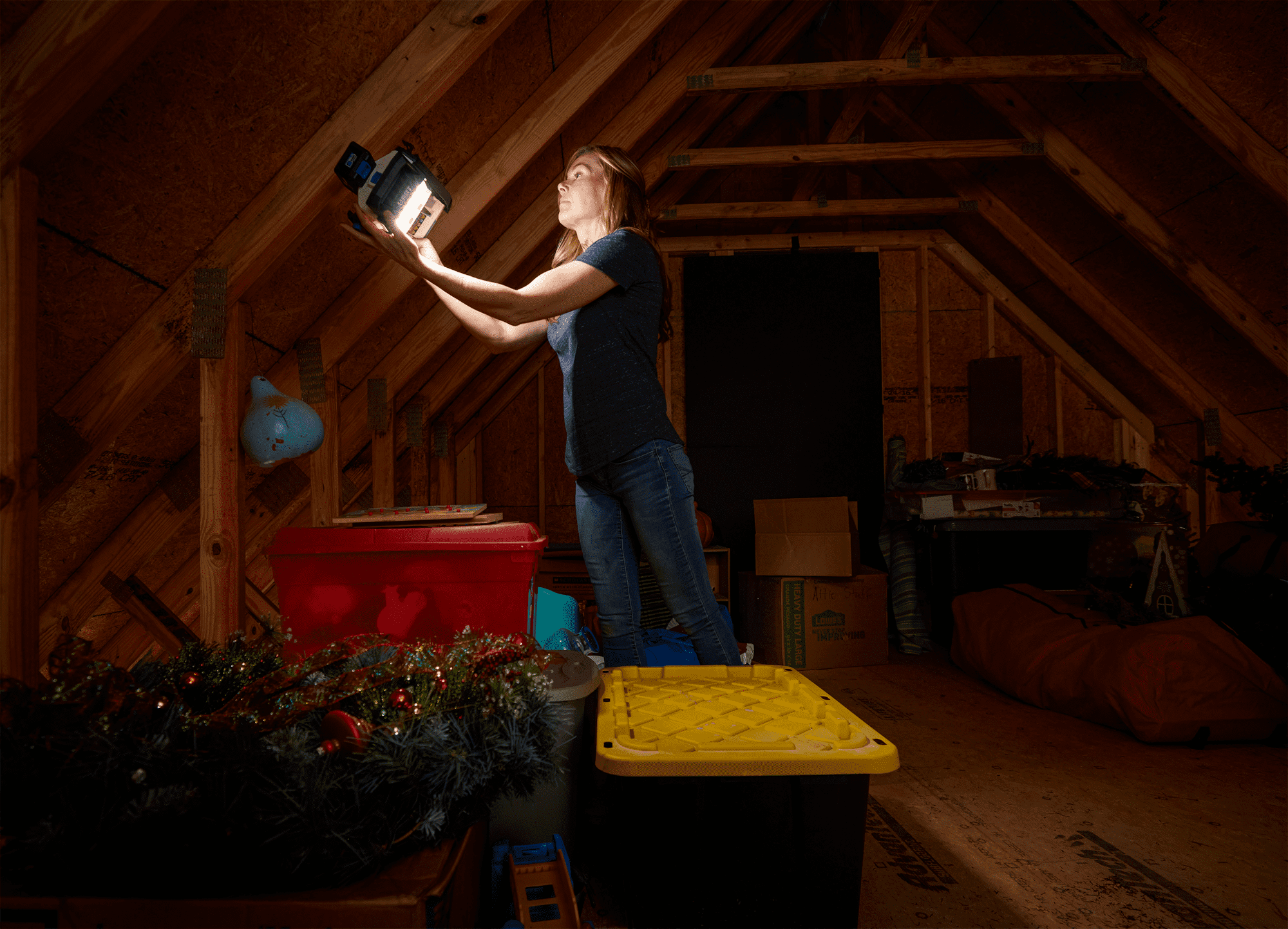 HART 20-Volt Hybrid LED Site Light, 1,800 Lumens (Battery Not Included)