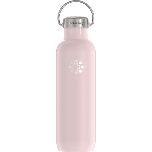 Lifefactory Botella Deportiva De Acero Inoxidable Con Aislamiento Al Vacío De 24 Onzas Desert Rose
