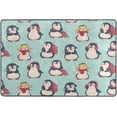 thumbnail image 4 of Dreamtimes Winte Funny Penguins Non-Slip Area Rug 36"x24", Christmas Animal Floor Carpet Comfort Floor Mats Decor for Indoor Front Porch,Living Room, Bedroom,Kitchen, 4 of 7