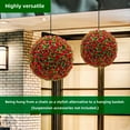 thumbnail image 4 of Towallmark 2 PCS 15'' Artificial Topiary Balls UV Protected, Flower Topiary Balls Decorative Balls for Indoor Outdoor Decor, Wedding Decoration, Red, 4 of 5