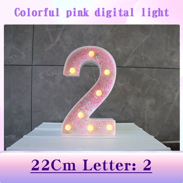 Xihbxyly Lámpara Led Colorida con Letras Decorativas Portátiles, Luz Led de Subtítulos Moderna, Decoración para Fiestas En Casa, Ambiente Romántico y Cálido, Material Abs+Pp, Funciona con Pilas.