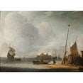 thumbnail image 2 of Jan Abrahamsz Beerstraaten 24x19 Black Ornate Framed Double Matted Museum Art Print Titled: By the Seaside, 2 of 5