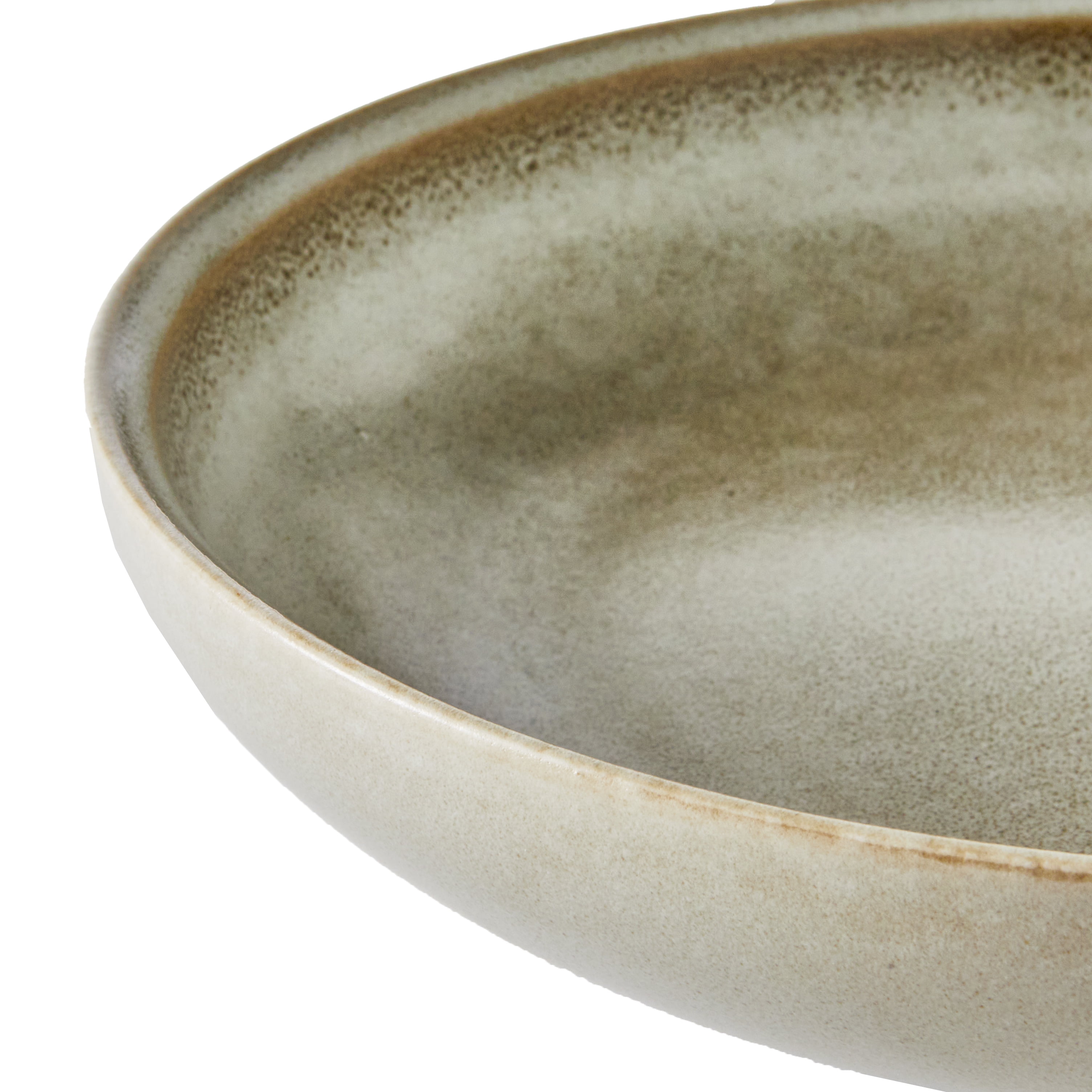(4 pack) Better Homes & Gardens Banks Cream 8.9 in Stoneware Dinner Bowl