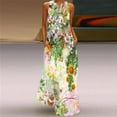 thumbnail image 4 of 2024 Elegant Women's Dresses Flower Summer Fashion Noble Lady Loose Retro V-neck Butterfly Party Dress Vesido Mujer Robe Y2K S-, 4 of 6