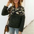 thumbnail image 3 of Jersey de retales de camuflaje para mujer, sudadera de retazos de camuflaje con cremallera de manga larga y bolsillo para primavera Otoño Invierno OD verde S, 3 of 8