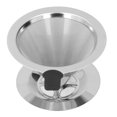 thumbnail image 2 of Double Mesh Coffee Filter,Drip Coffee Filter Double Paperless Coffee Filter Stainless Steel Cone Filter Exceptional Reliability, 2 of 8