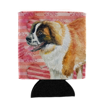 

Carolines Treasures BB9766CC Saint Bernard Love Can or Bottle Hugger Can Hugger multicolor