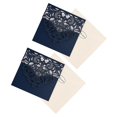 thumbnail image 2 of 10 Sets Hollow out Exquisite Invitations Romantic Invitation Cards Envelopes for Engagement Wedding Birthday Party (Invitation+White Card+Envelope+Sea, 2 of 3