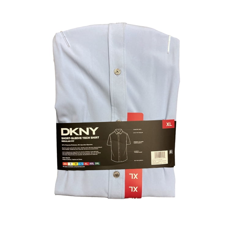DKNY Men's Short Sleeve Quick Dry Regular Fit Tech Shirt Greystone / S DKNY Men's Short Sleeve Quick Dry Regular Fit Tech Shirt Greystone / S