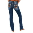 thumbnail image 2 of Grace in LA Cactus Scene Embroidered Mid Rise Bootcut Jeans, Size 28, 2 of 2