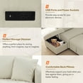 thumbnail image 5 of Harper & Bright Designs 2 in 1 Pull Out Sofa Bed Convertible L- Shaped Sofa Couch Bed with Storage Ottoman, 82.6" Sectional Sofa Couch with USB Charge Ports Power Sockets for Small Space, Beige, 5 of 19