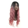 thumbnail image 4 of Peluca de Cabello Humano Rizado Rosa 28' Unique Bargains con Gorra Esponjoso, 4 of 6