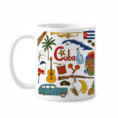 

Cuba Landscap Animals National Flag Mug Pottery Cerac Coffee Porcelain Cup Tableware