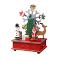 thumbnail image 4 of Christmas Music Box Decoration Accessories Rotating Collectible Desktop Ornament rotating snowflakes, 4 of 9