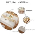 thumbnail image 3 of HHHC Tablecloth for Dining Table Rustic Table Cover, Farmhouse Kitchen Table Cloth, Cotton Linen Fabric Small Rectangle Table Cloths for 4 to 6 Seats, Beige, Gold, 55x70 Inch, 3 of 5