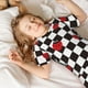 thumbnail image 4 of Balery Ladybugs Of Black And White Checkers Conjunto de Pijama Infantil de Manga Corta con Estampado – Ropa de Dormir de Algodón Suave-3X-Large, 4 of 5