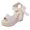 White, variant on asdoklhq Summer Sandals for Women,Summer Plus Size Retro Round Toe Color Matching Women's Casual Wedge Sandals