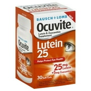 Bausch & Lomb Ocuvite Lutein 25 Lutein & Zeaxanthin Supplement Soft Gels, 30 count
