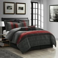 thumbnail image 5 of Nanshing Corell 7 Piece Contemporary Comforter Set, Black/Red, Full, 5 of 5